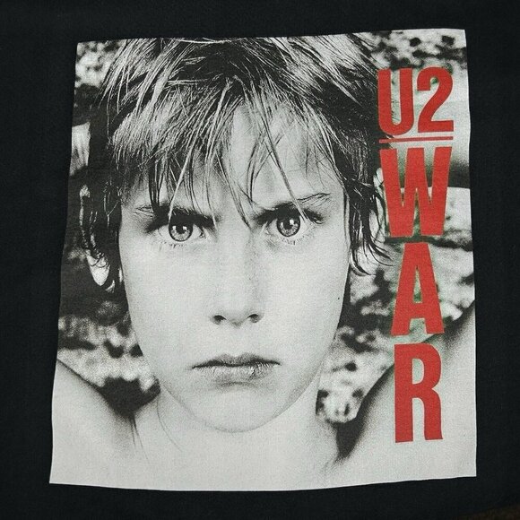 U2 War Shirt Adult 5XL Black Tour Music Band Mens T-Shirt Gift Fan Cotton Retro - Picture 3 of 11